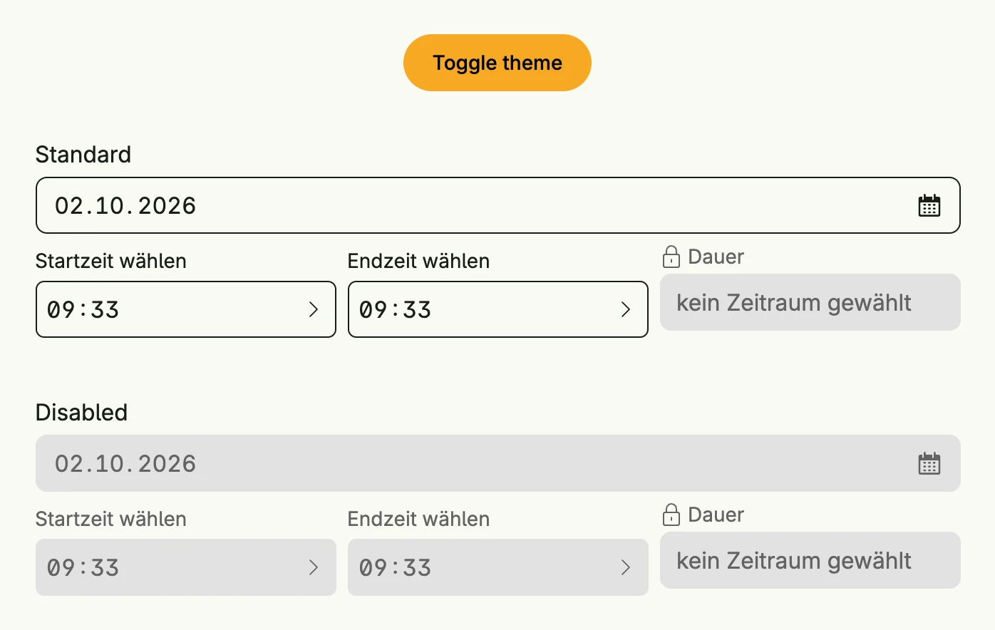 Time Frame Picker