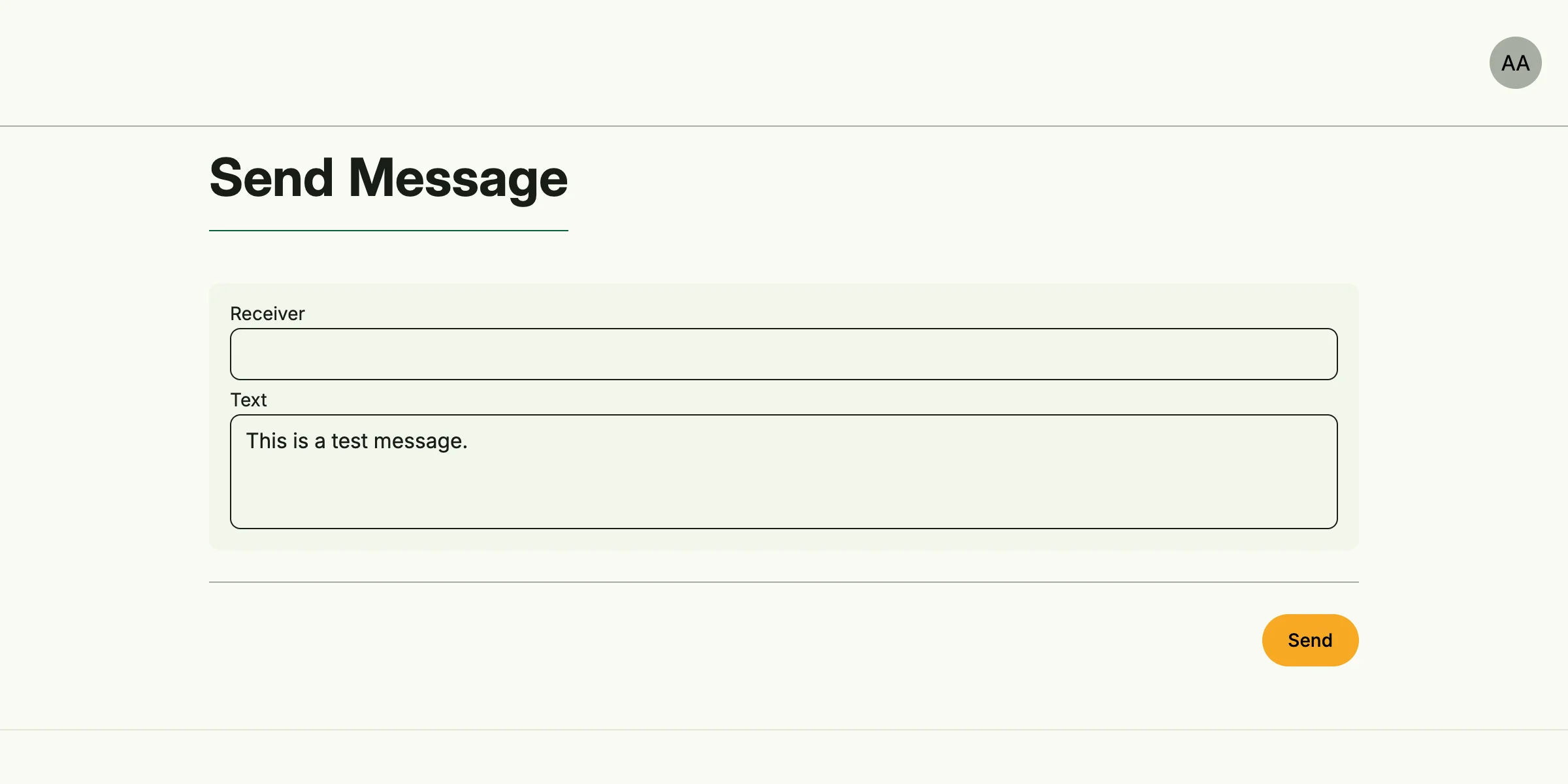 Send a test message